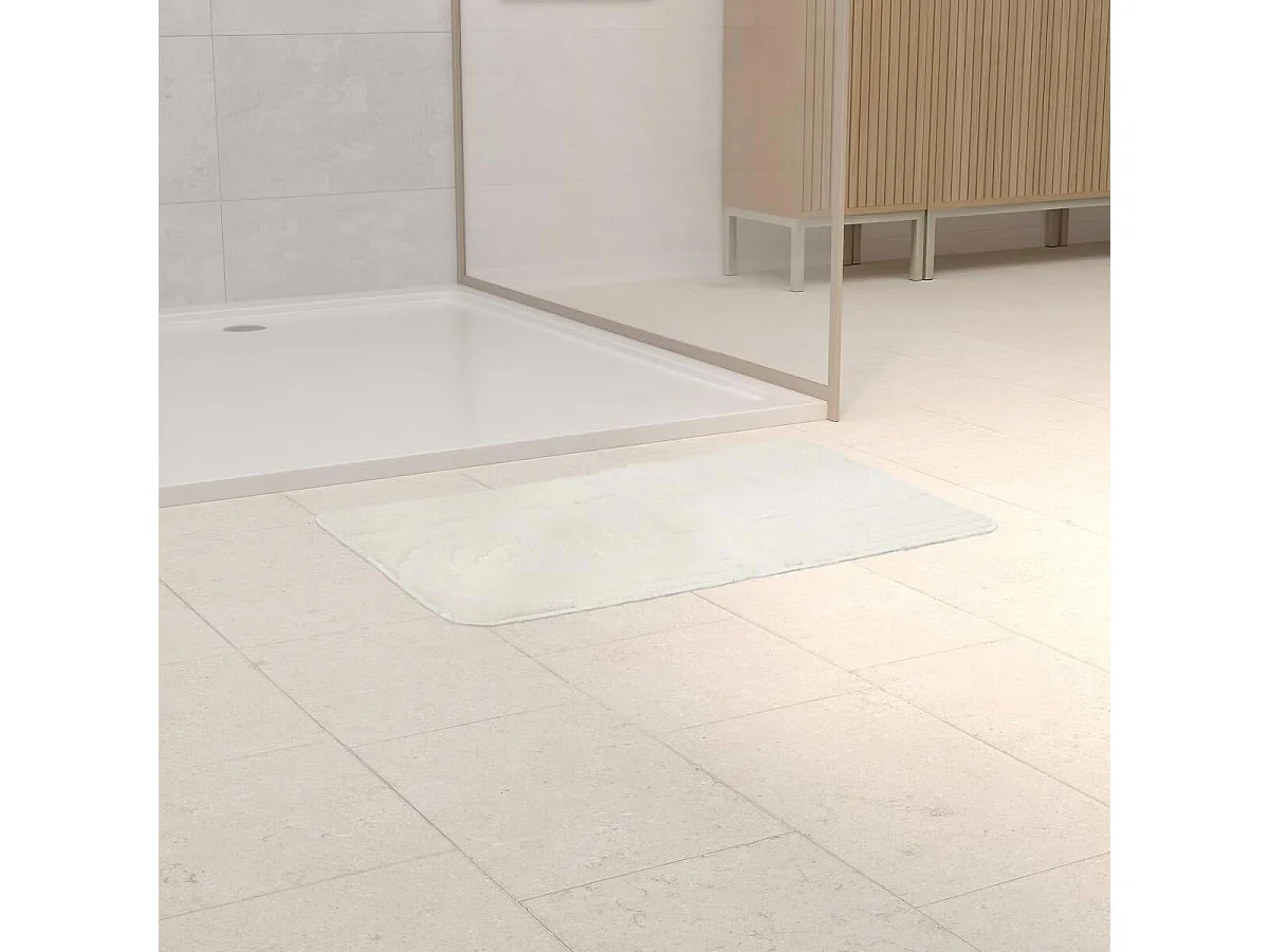 Tapis de Bain Design "Strio" 50x75cm Blanc