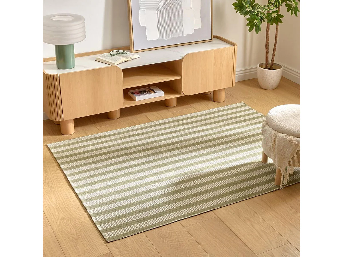 Tapis à Rayures "Groove" 120x170cm Vert