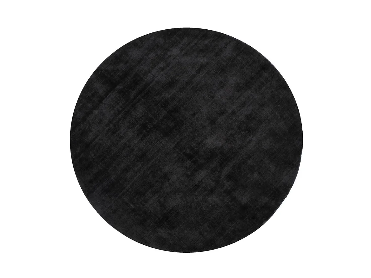 Tapis Déco Rond "Fabian" 150cm Noir