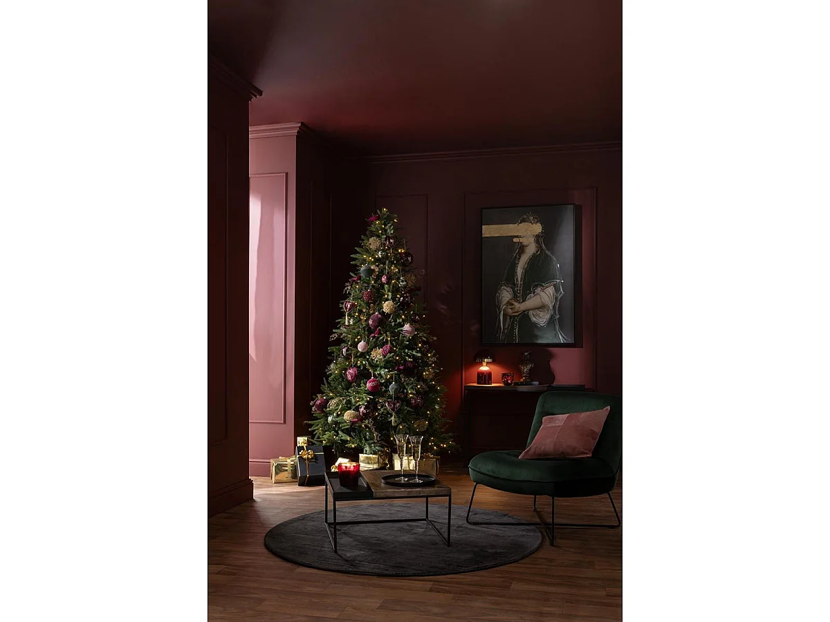 Tapis Déco Rond "Fabian" 150cm Noir