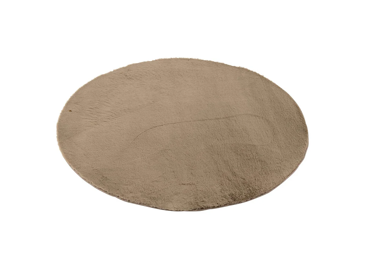 Tapis Rond Uni "Cutie" 150cm Taupe