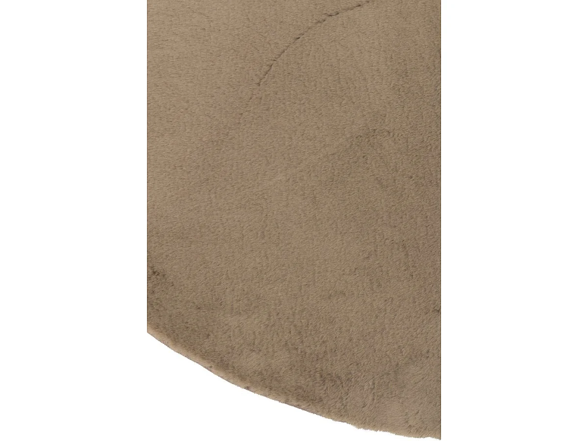 Tapis Rond Uni "Cutie" 150cm Taupe