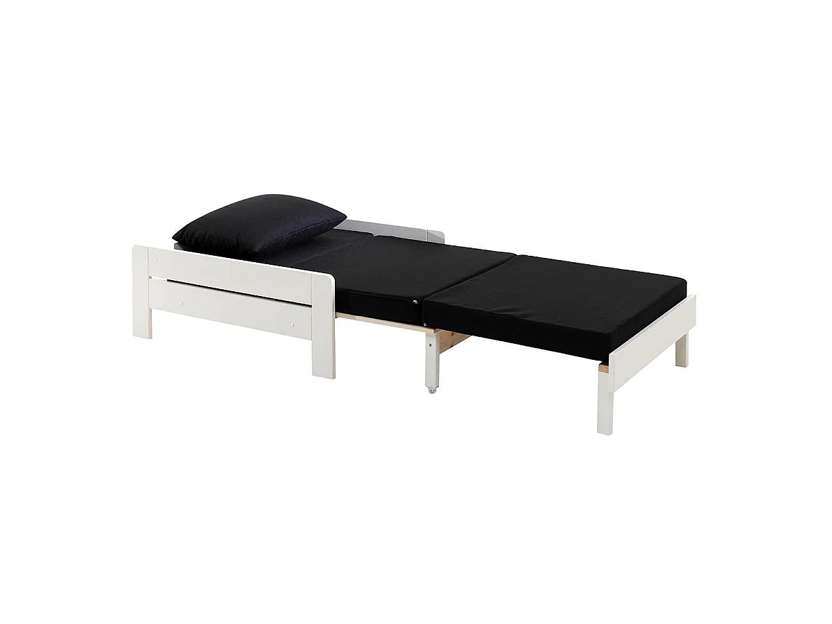Pack - Lit Mezzanine Enfant & Fauteuil-Lit "Pino" Blanc