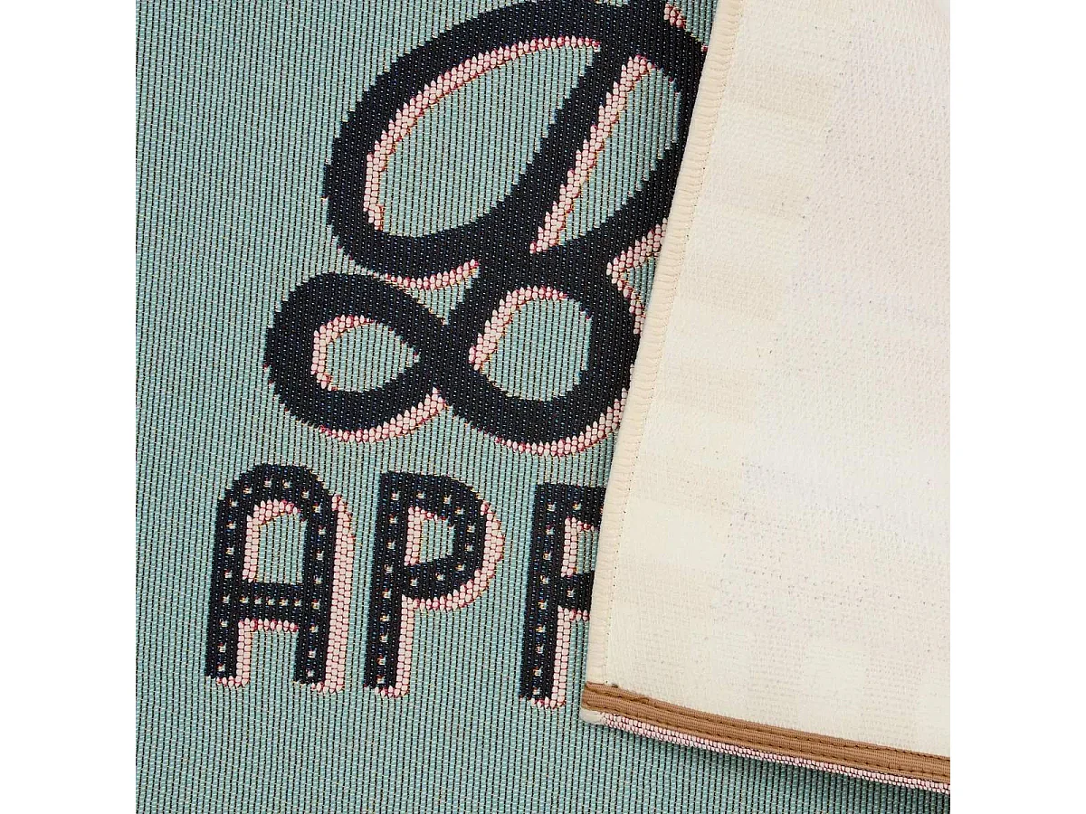 Tapis de Cuisine Antidérapant "Della Pasta" 60x90cm Vert Céladon