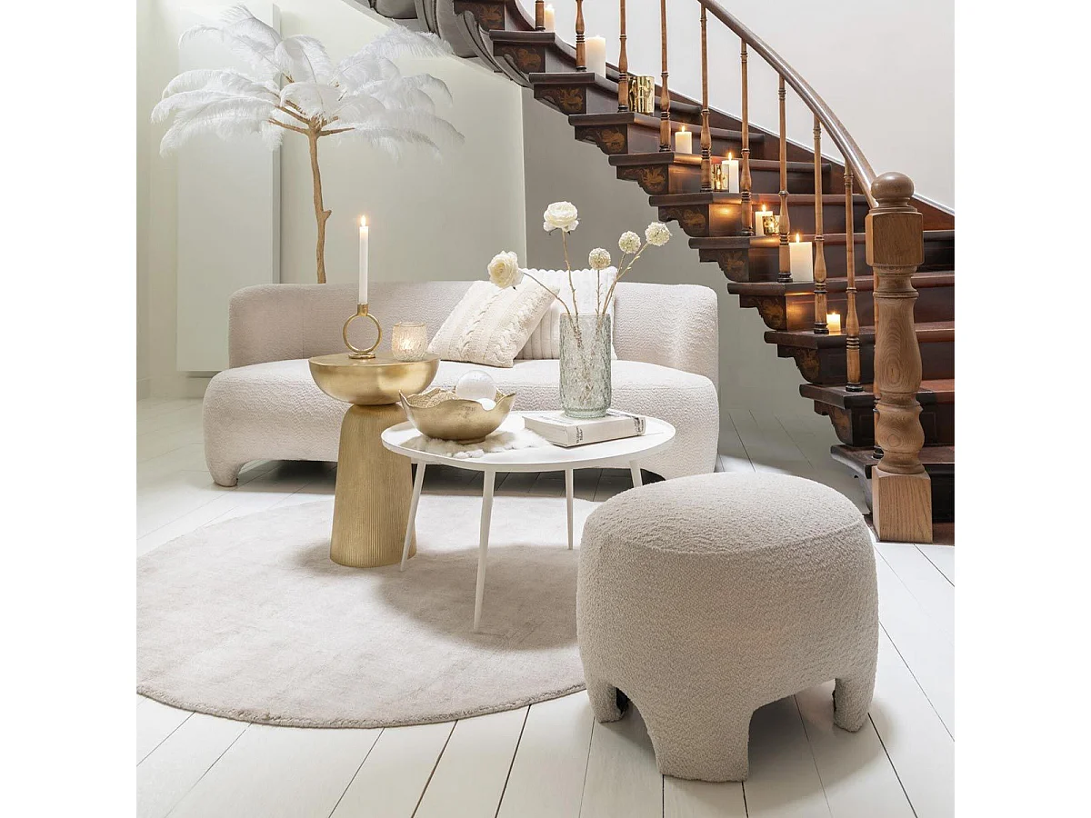 Tapis Déco Rond "Fabian" 150cm Beige