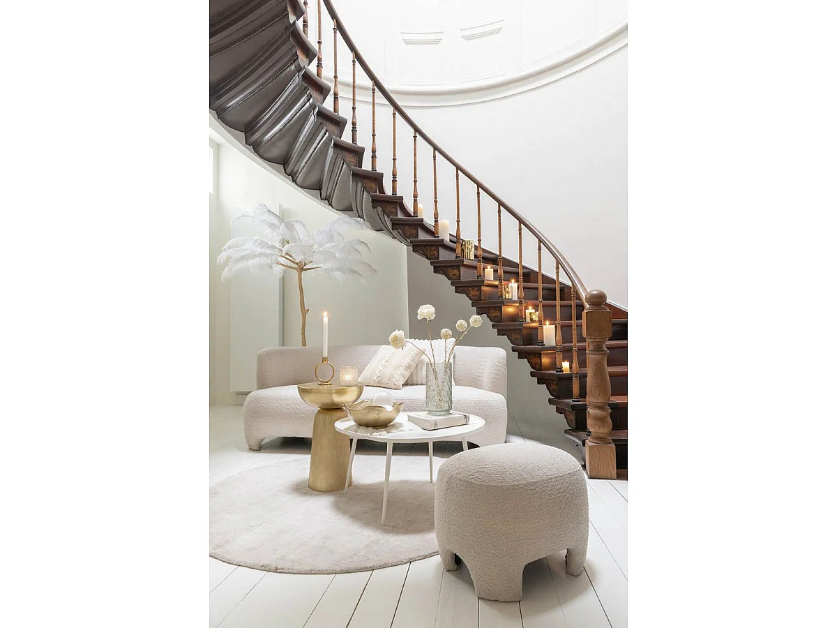 Tapis Déco Rond "Fabian" 150cm Beige