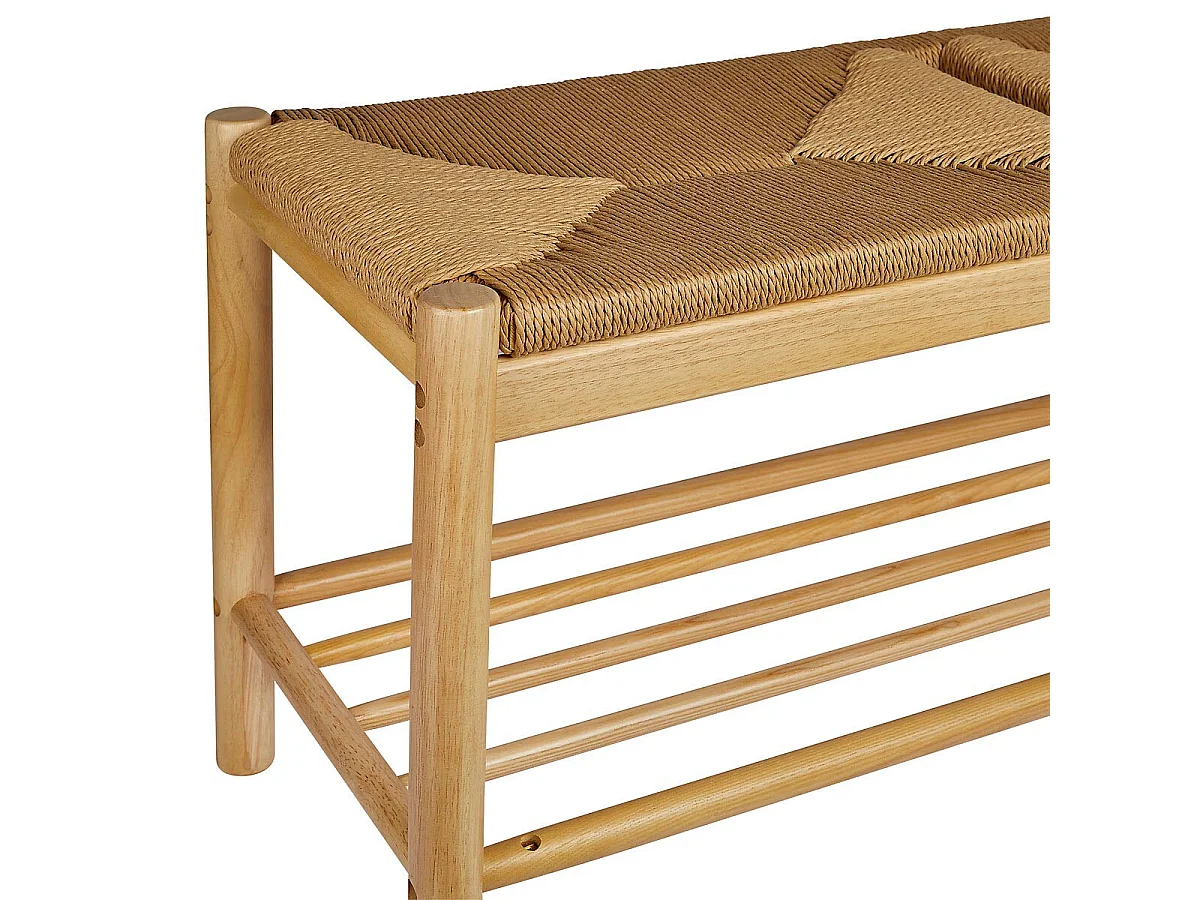Banc en Bois Massif "Maesi" 95cm Naturel