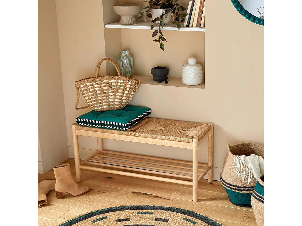 Banc en Bois Massif "Maesi" 95cm Naturel
