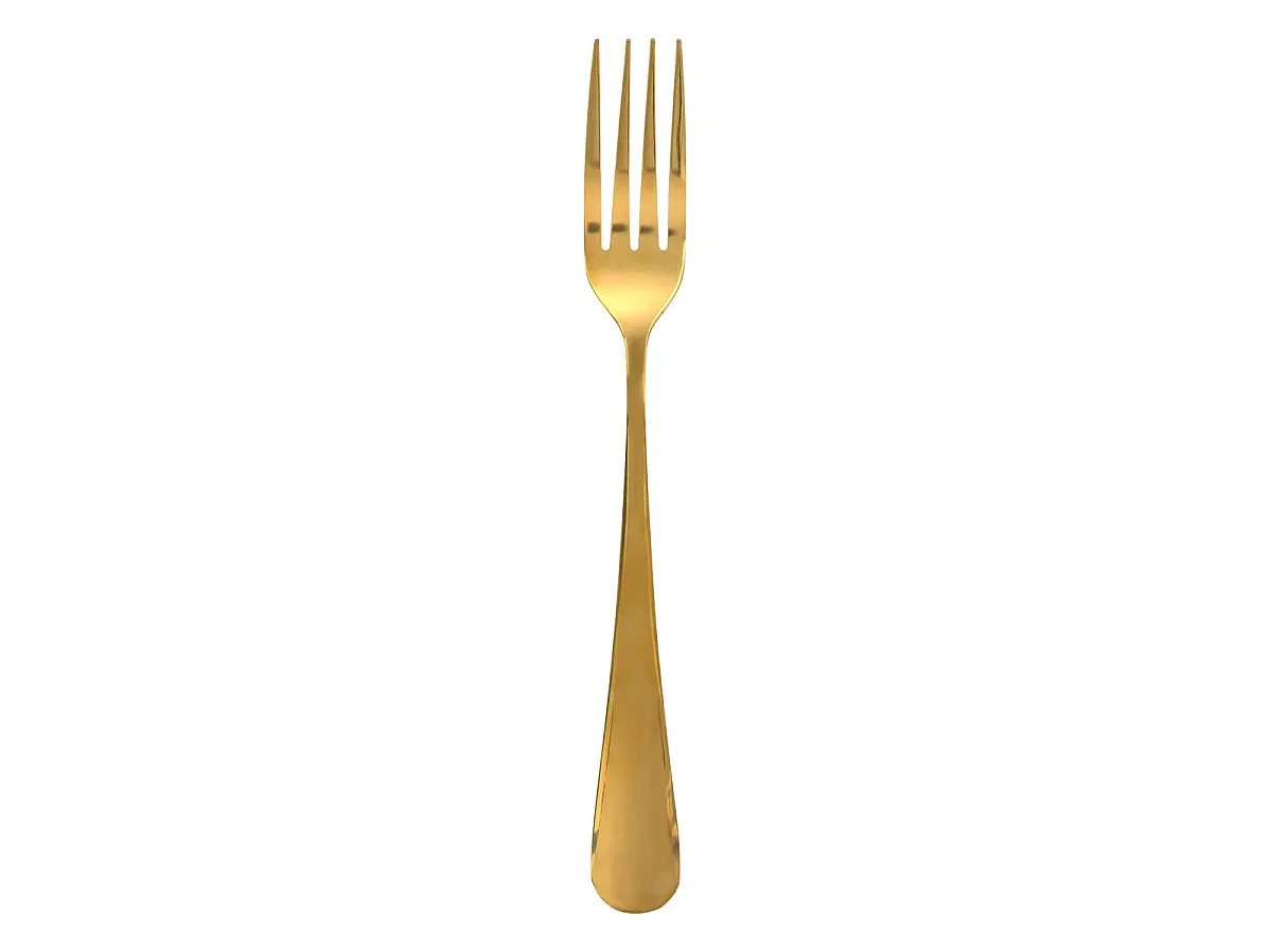 Lot de 4 Fourchettes en Inox "Gold" 20cm Or
