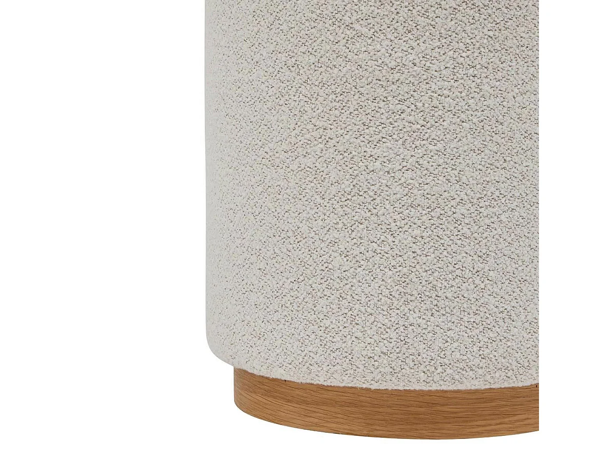 Pouf Rond "Nesky" 45cm Blanc
