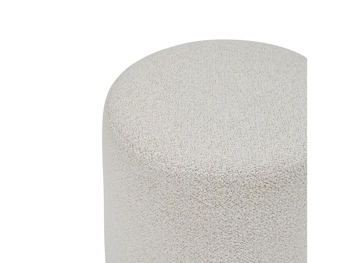 Pouf Rond "Nesky" 45cm Blanc
