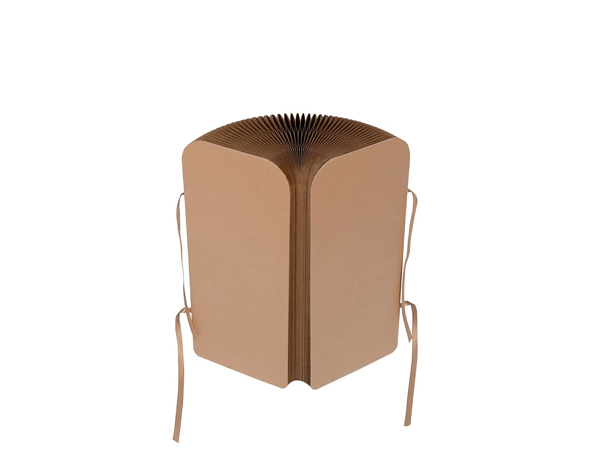 Pouf Pliable en Papier "Lily" 42cm Camel