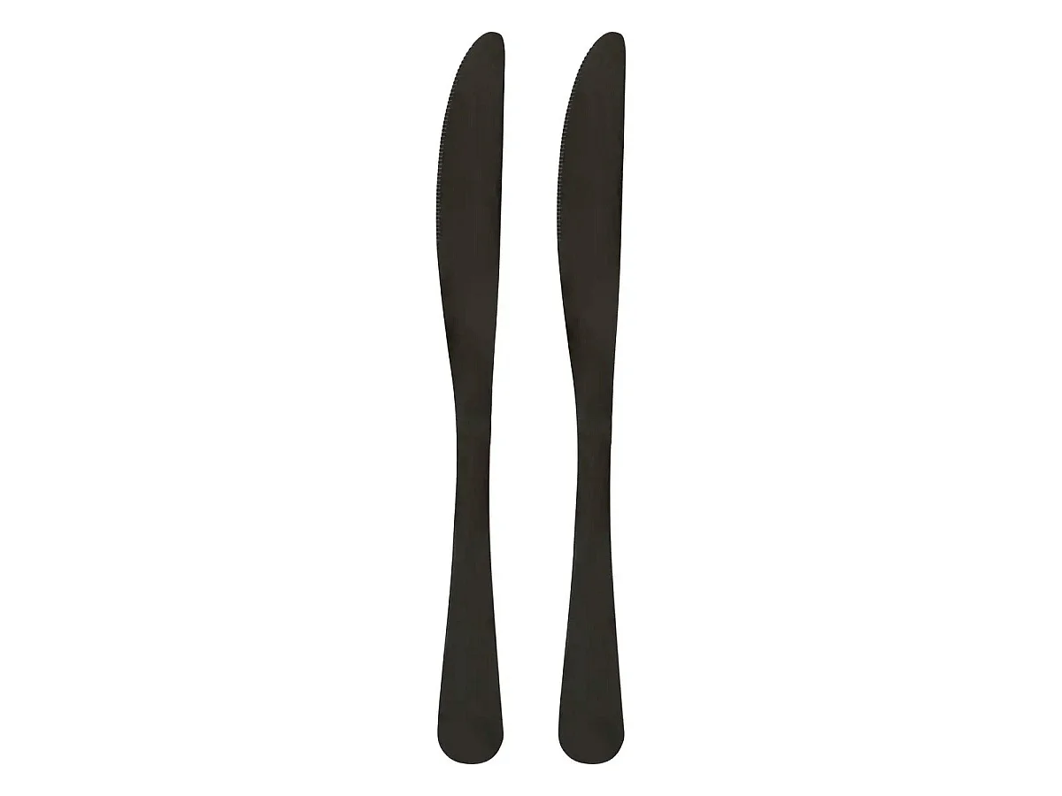 Lot de 2 Couteaux en Inox "Shadow" 22cm Noir