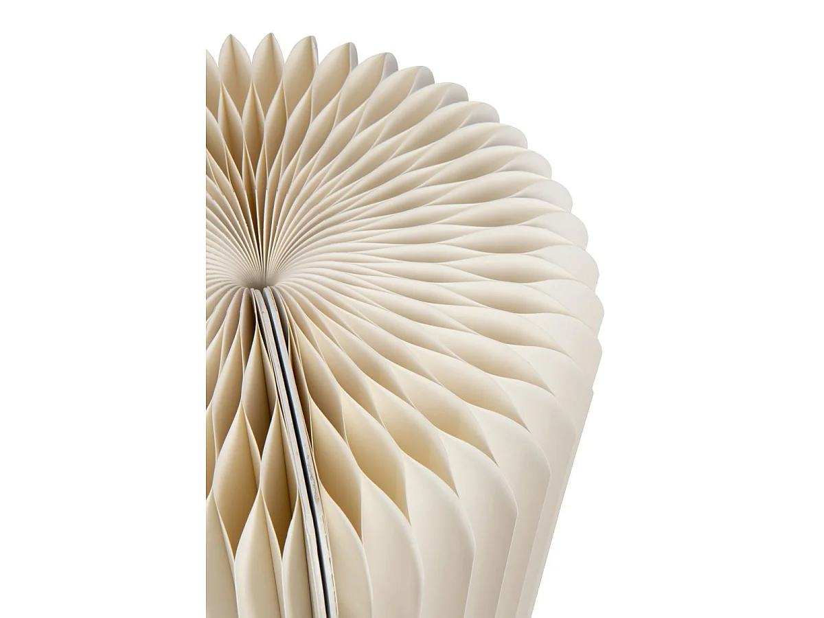 Pouf Pliable en Papier "Lily" 42cm Blanc Cassé