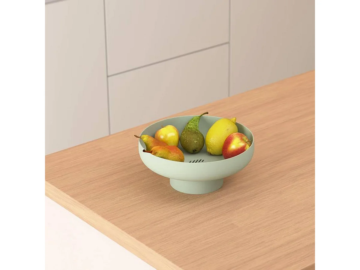 Corbeille à Fruits sur Pied "Poly" 26cm Vert