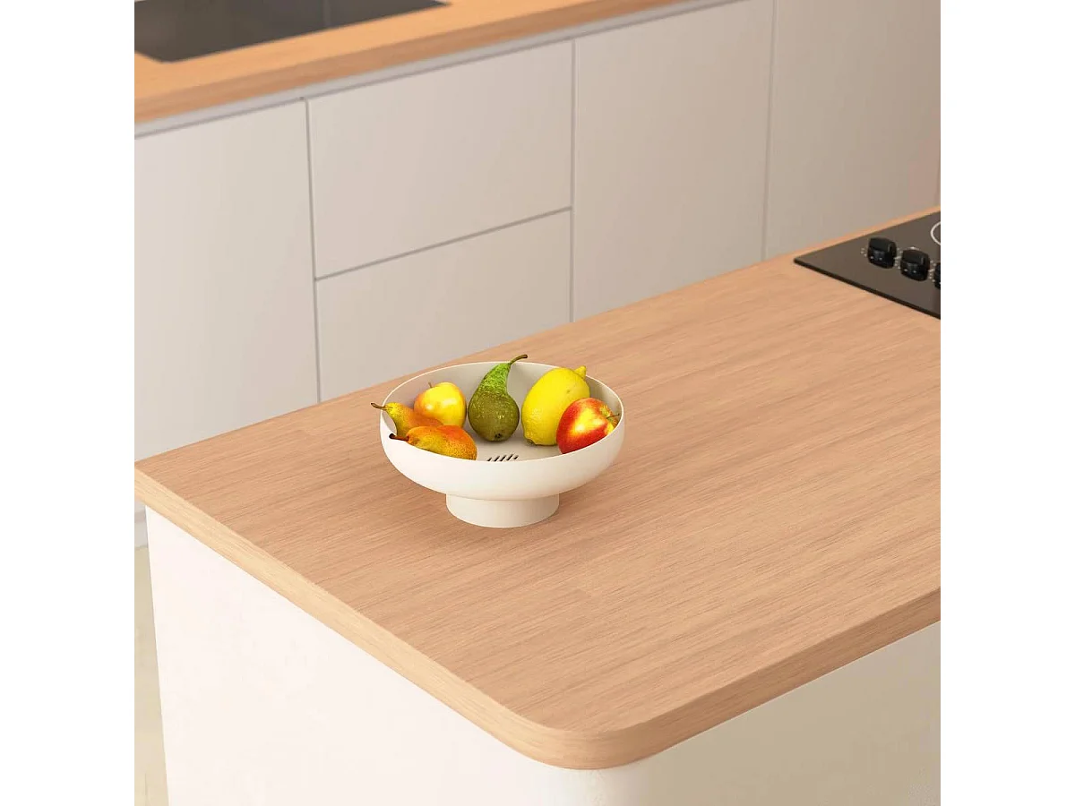 Corbeille à Fruits sur Pied "Poly" 26cm Beige