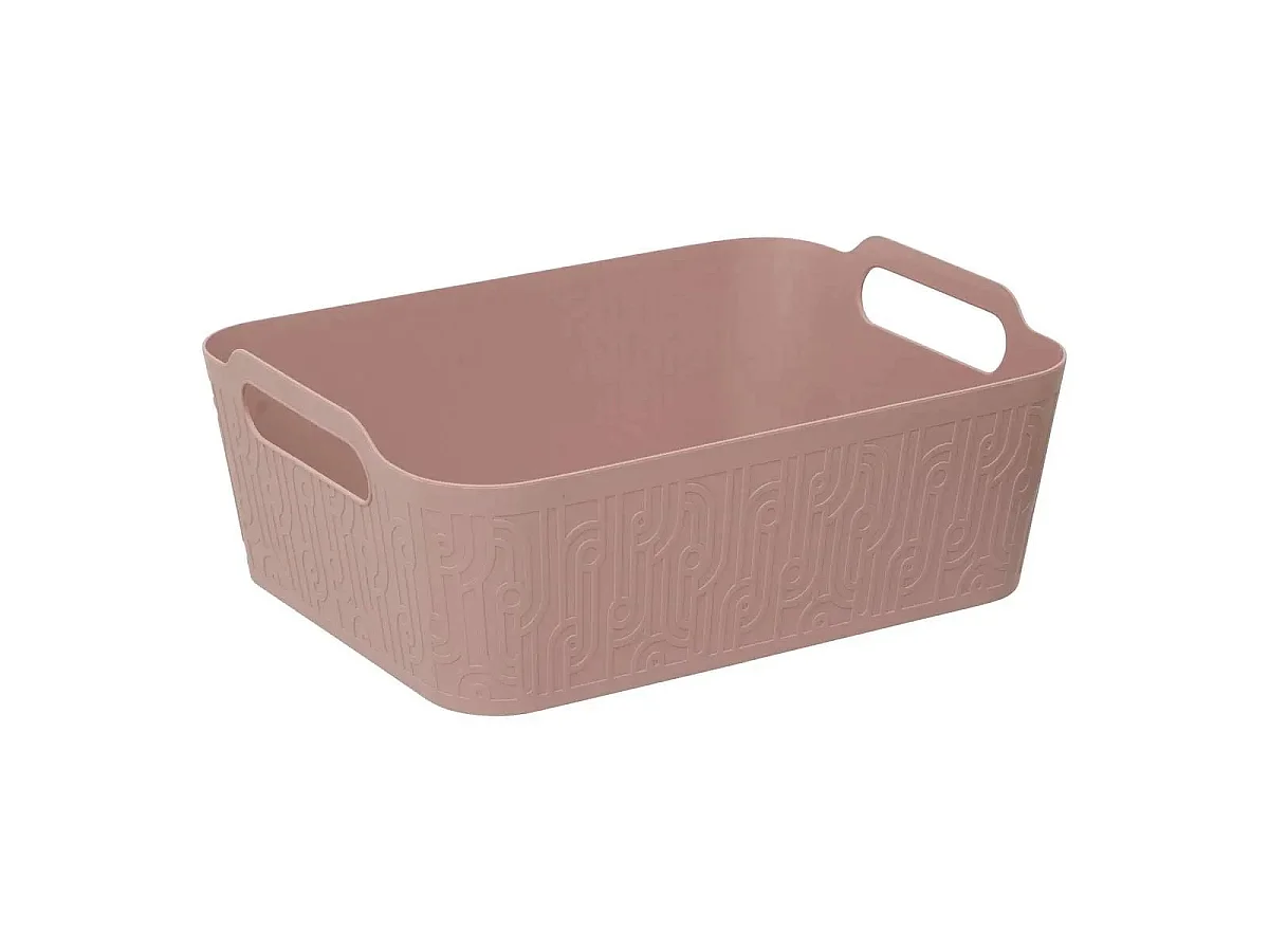 Panier de Rangement Design "Arche" 36cm Rose Clair