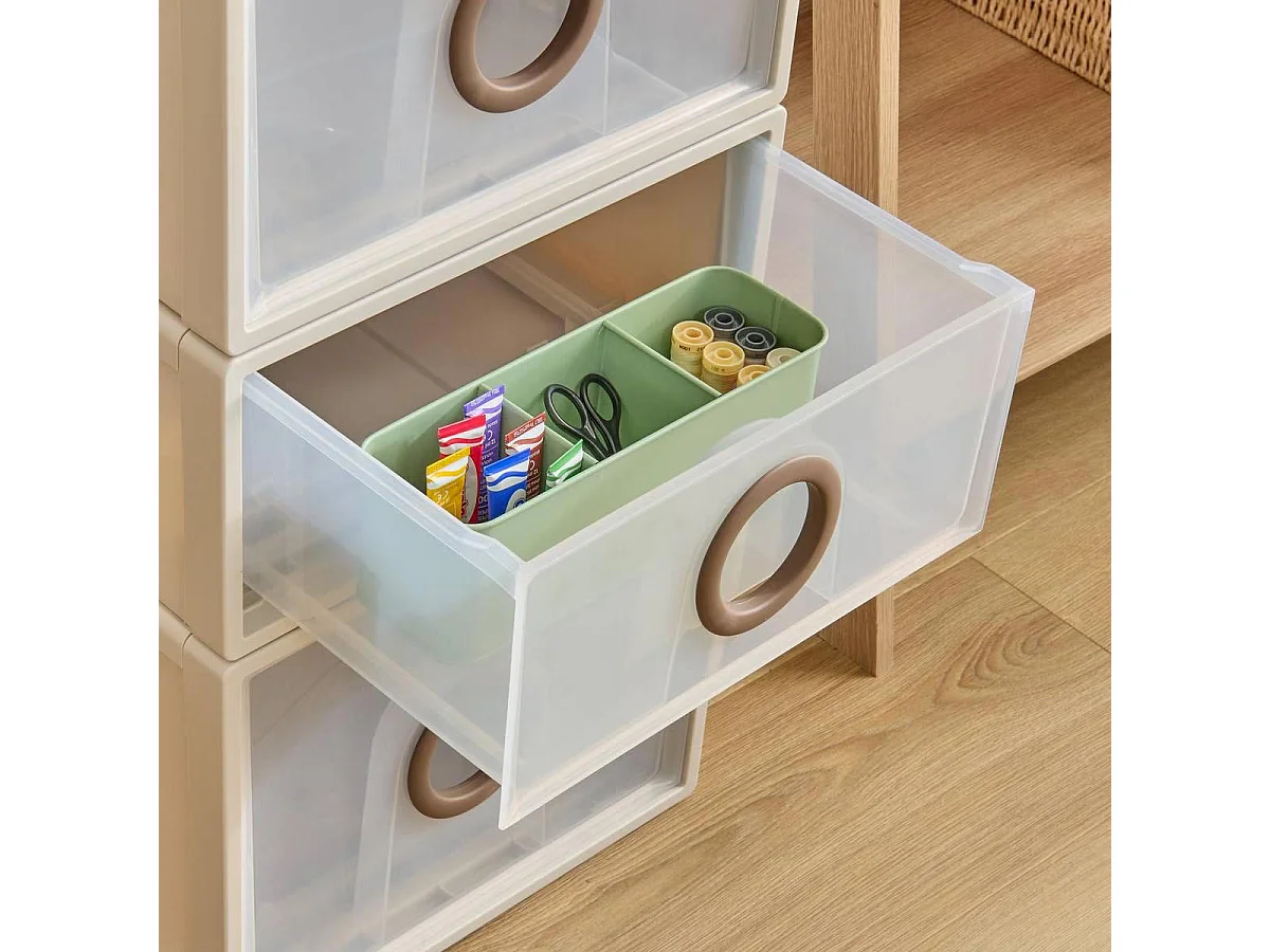 Tiroir Rigide Empilable "Tide'n Stak" 16L Beige