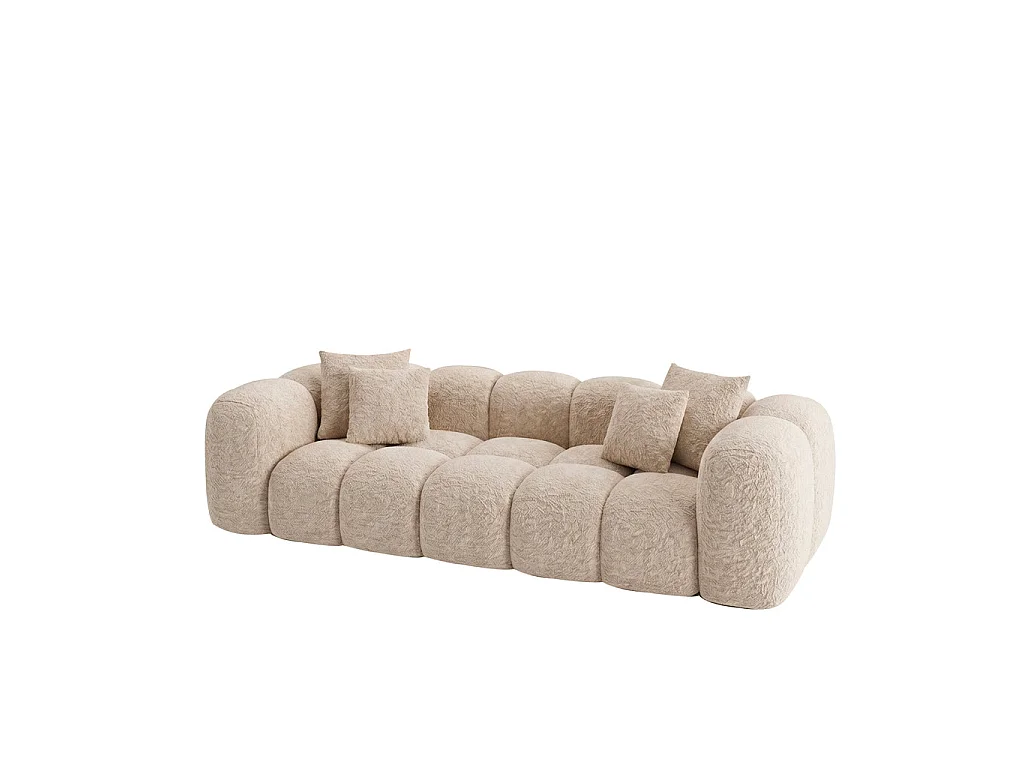 Canapé ALBA - Beige / 3 places / Non convertible
