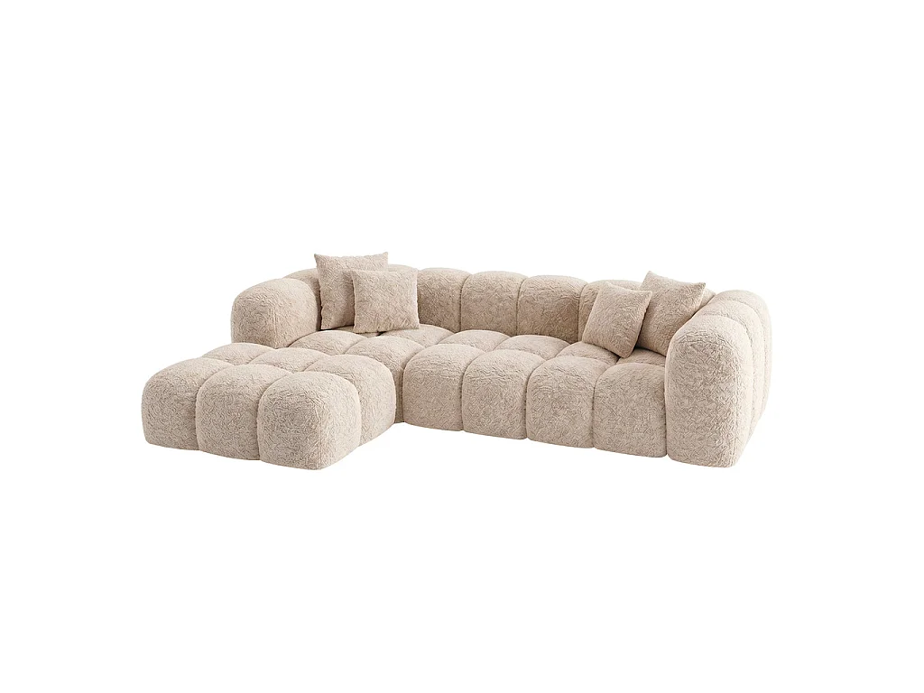 Canapé ALBA - Beige / L - Droite / Non convertible
