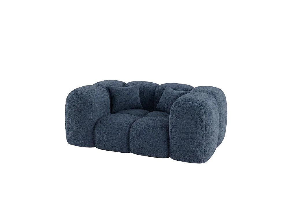 Canapé ALBA - Bleu / 1 place / Non convertible