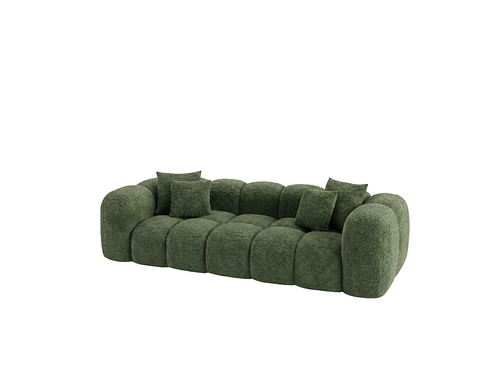 Canapé ALBA - Vert / 3 places / Non convertible