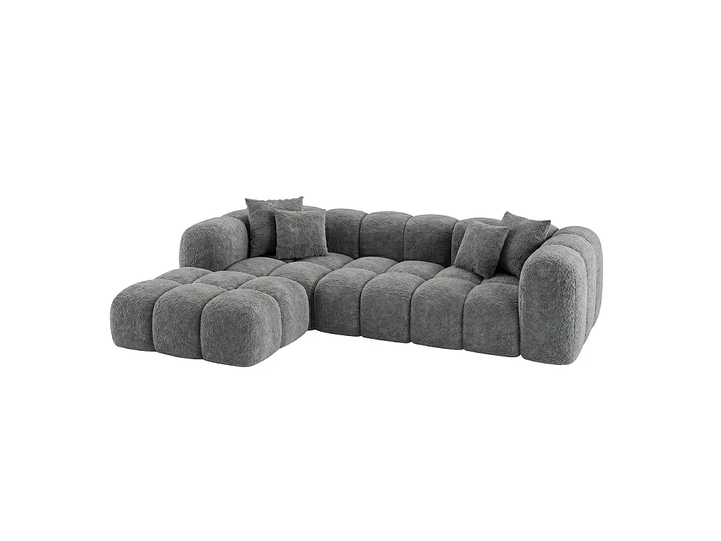 Canapé ALBA - Gris / L - Gauche / Non convertible