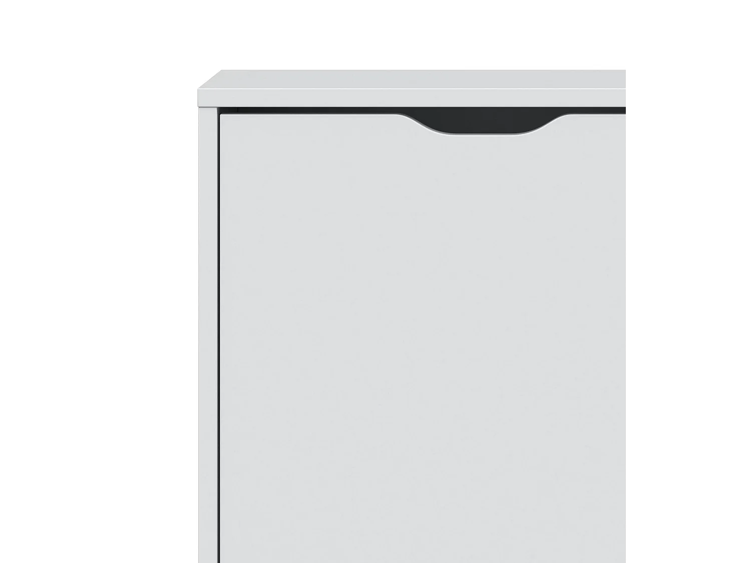 Zapatero de 95x90x17 cm con 4 puertas para 8 pares y diseño compacto en color blanco Aury