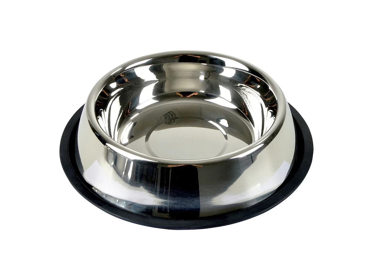 Gamelle Antidérapante Chien & Chat "Inox" 25cm Argent