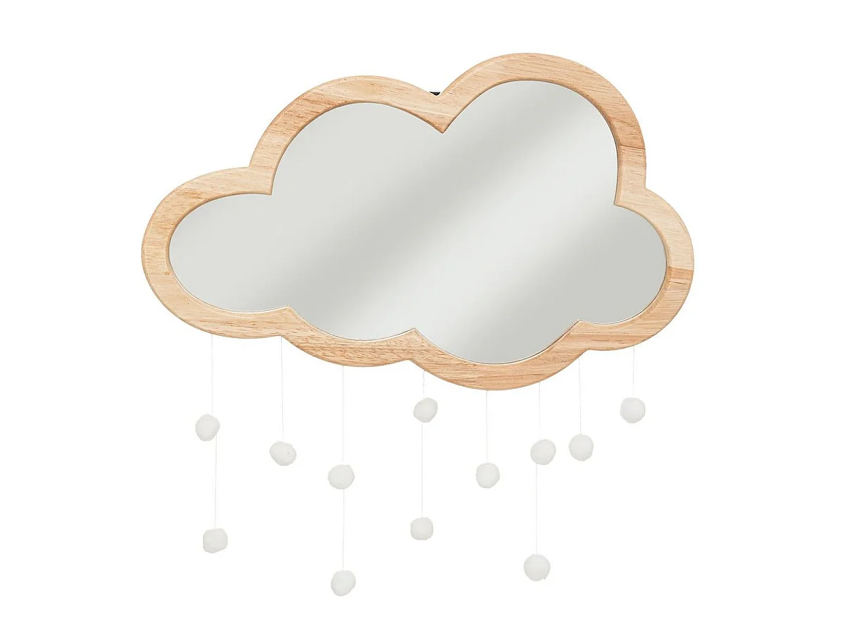 Miroir Mural Enfant "Nuage" 40cm Naturel