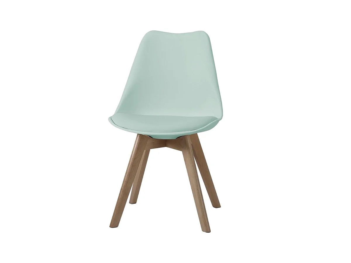 Pack de 4 sillas Bistro respaldo curvado turquesa 84x48x54 cm Adec
