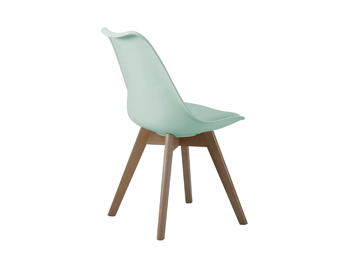 Pack de 4 sillas Bistro respaldo curvado turquesa 84x48x54 cm Adec