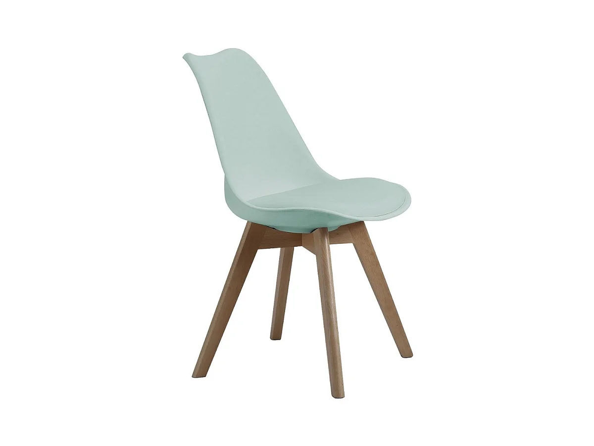 Pack de 4 sillas Bistro respaldo curvado turquesa 84x48x54 cm Adec