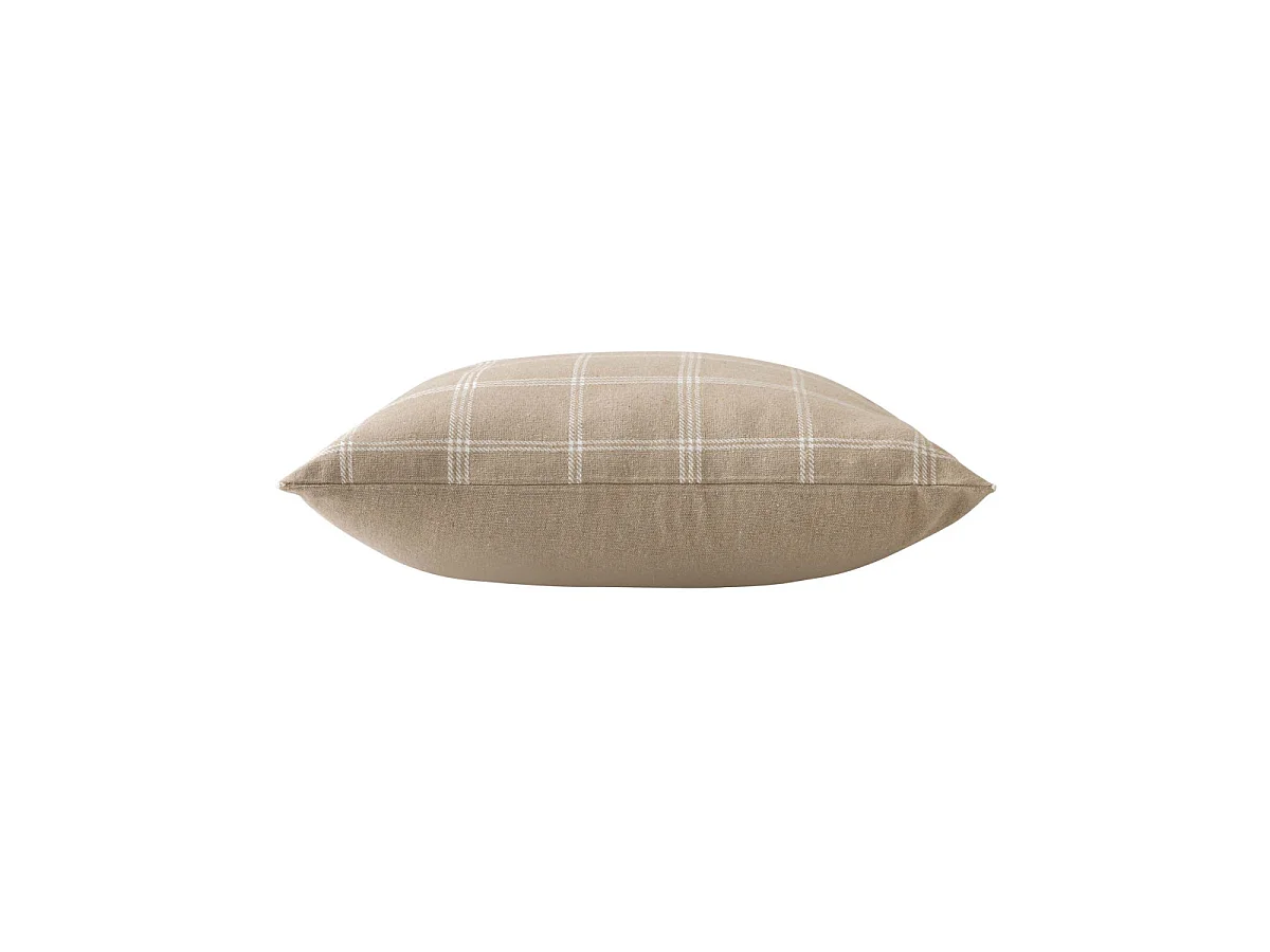 Coussin Déco à Carreaux "Everest" 45x45cm Sable