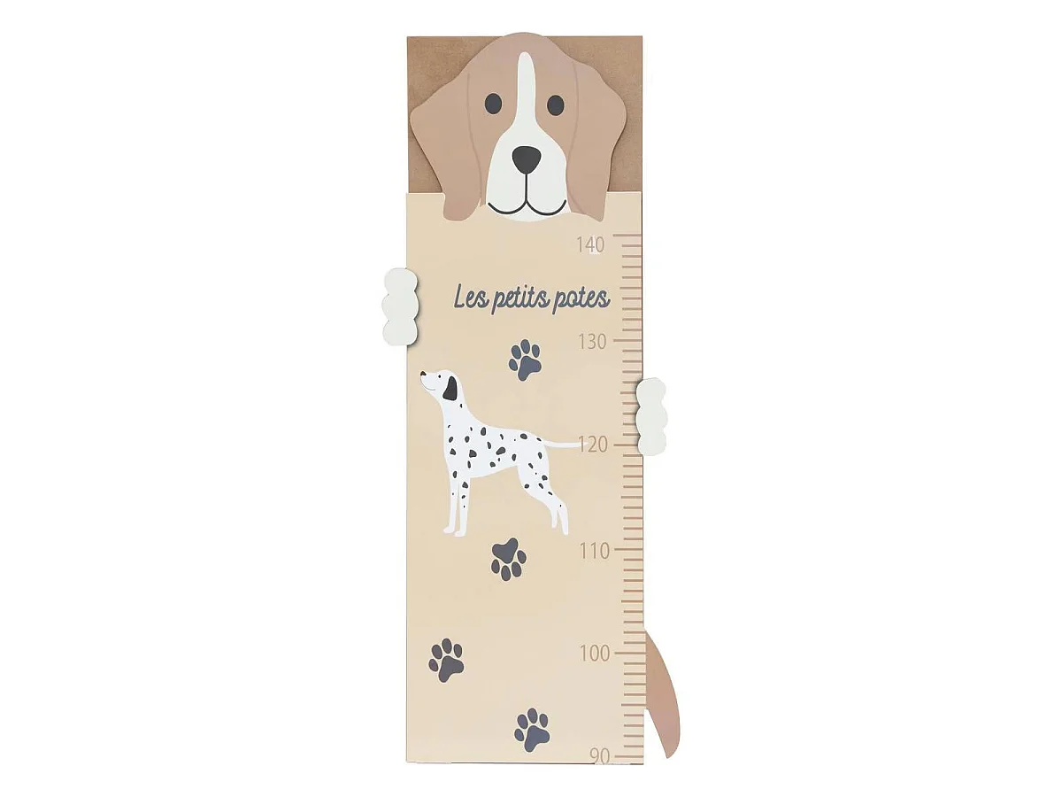Toise Enfant Chien "Scott" 140cm Beige