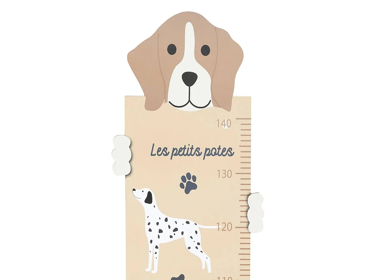 Toise Enfant Chien "Scott" 140cm Beige