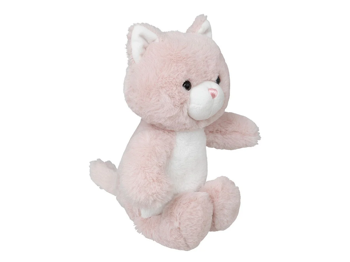 Peluche Enfant Chat "Kitty" 28cm Rose