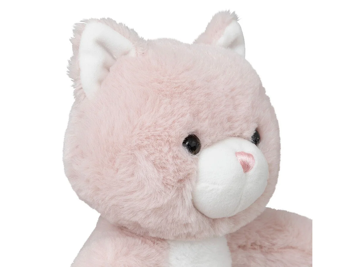Peluche Enfant Chat "Kitty" 28cm Rose
