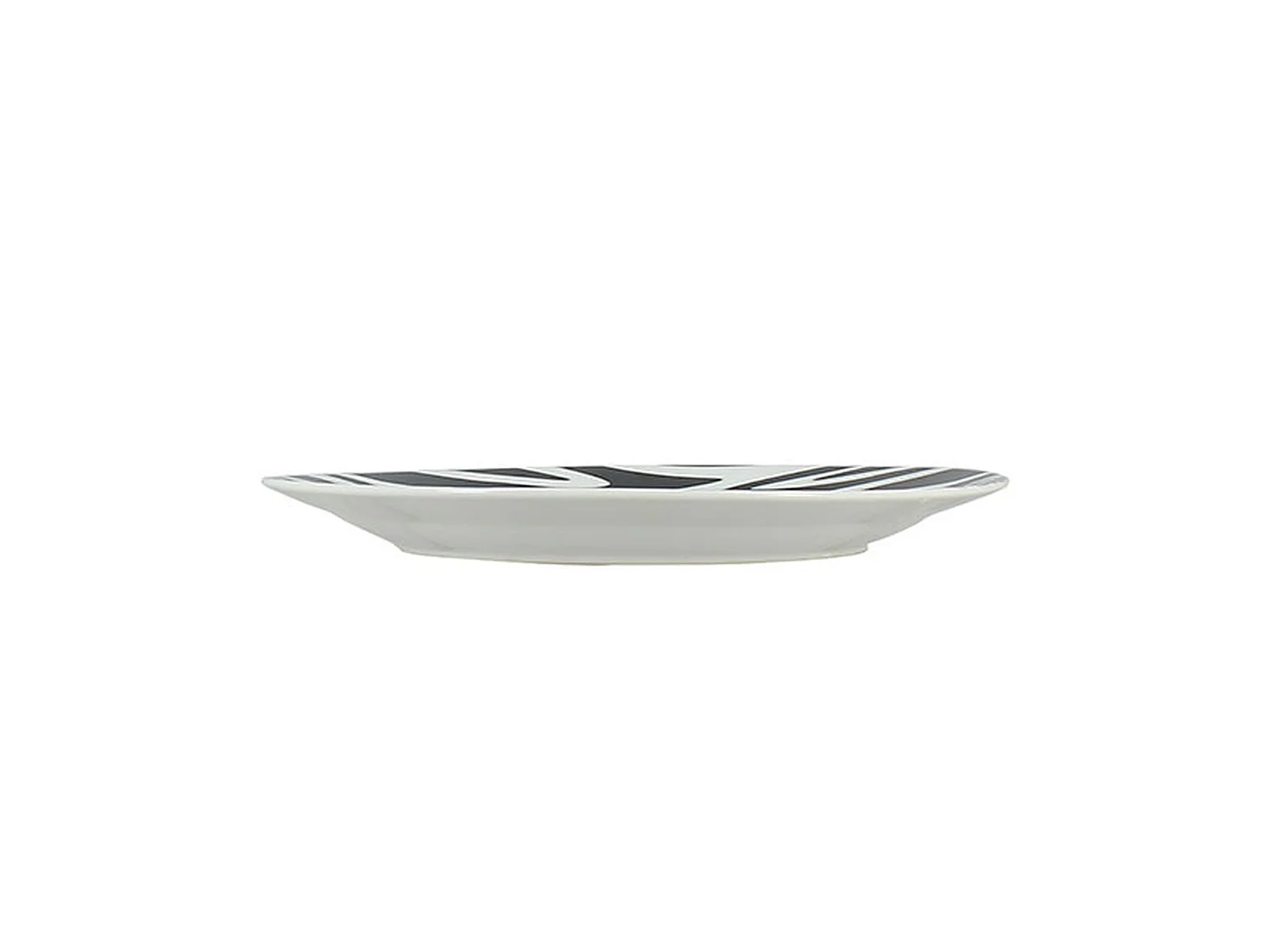 Novastyl - Lot 6 Assiettes Plates Zèbre 26.5cm En Porcelaine