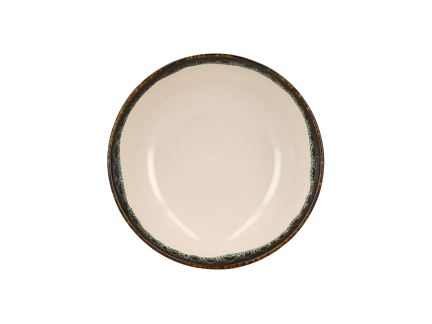 Novastyl - Lot 6 Assiettes Creuses Atome 21cm En Faience Beige