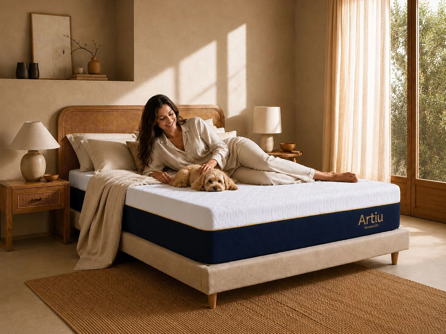 Matratze ARTIU 160x200 Viscoelastisch Abnehmbarer Bezug Anpassungsfähig für Verstellbares Bett, Weiche Festigkeit und Sehr Komfortabel