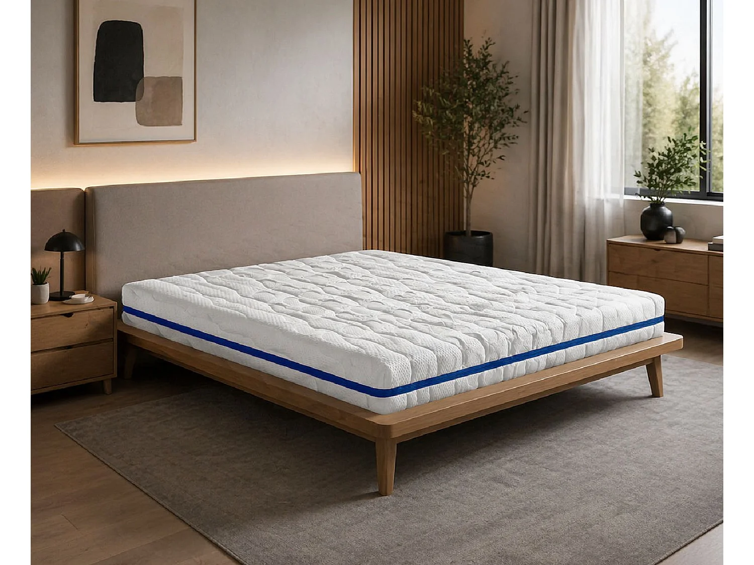 Matelas Medical 90X190 MUNICH, Épaisseur 20 CM| 2 fermetés en 1 | Niveau de dureté H2 et H3 | Articuler