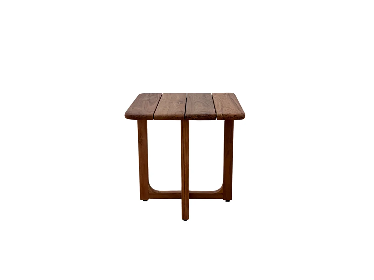 Table d'appoint carrée en bois de teck