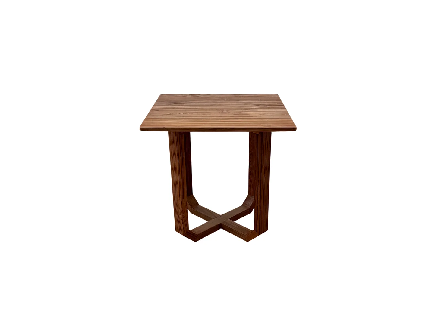Table d'appoint carrée en bois de teck