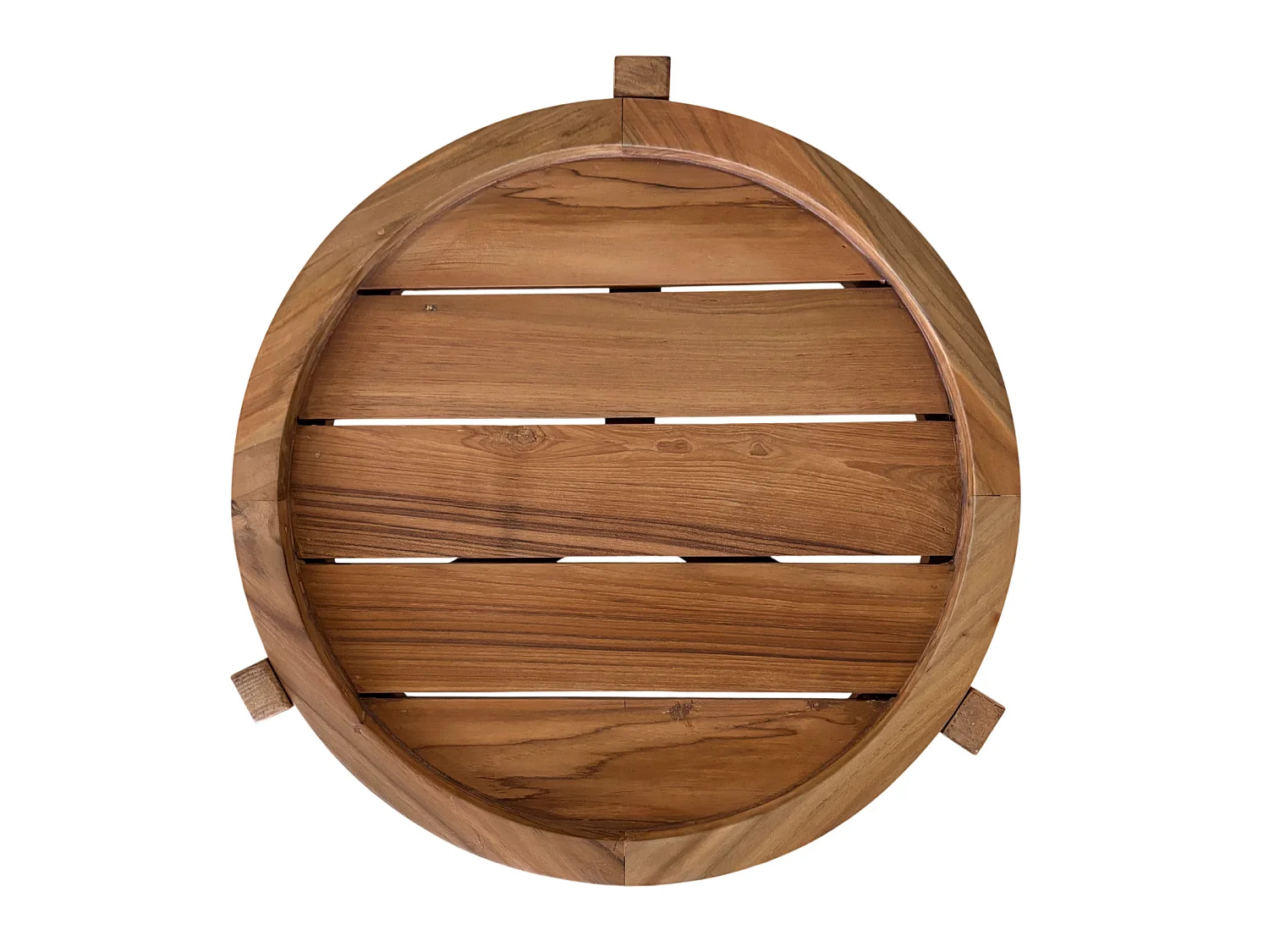 Table d'appoint ronde en bois de teck