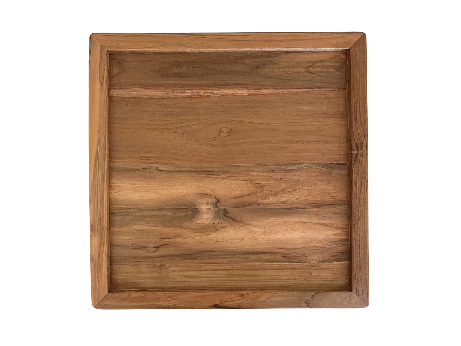 Table d'appoint carrée en bois de teck
