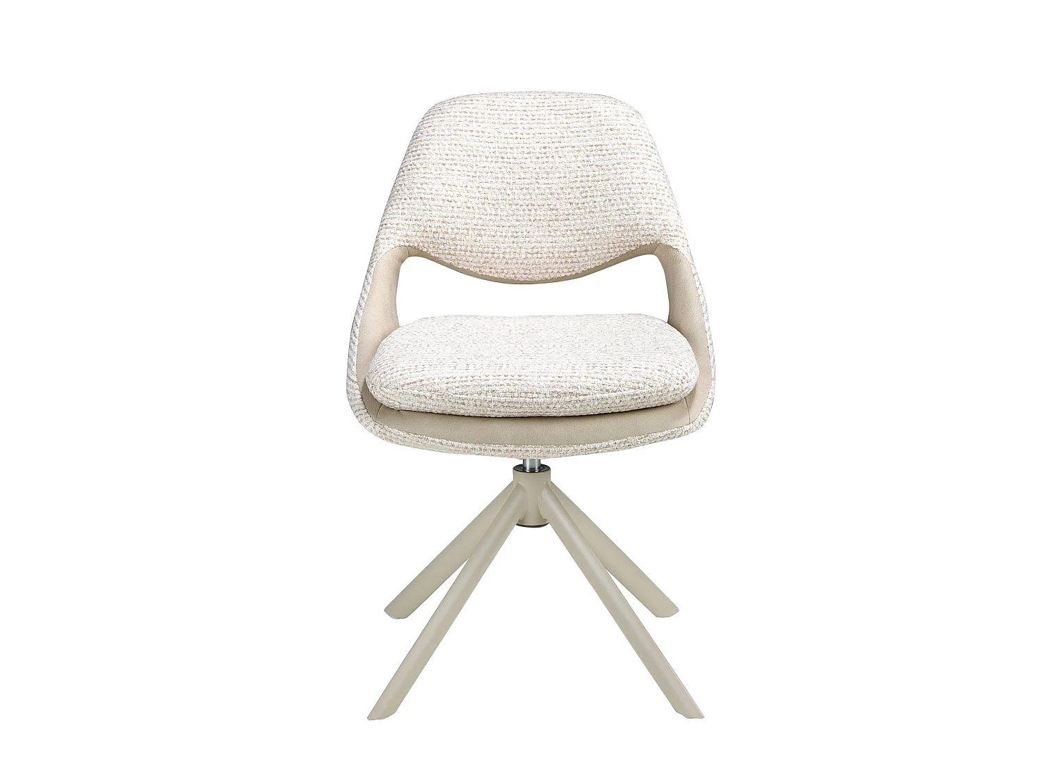 Chaise pivotante en tissu blanc cassé et crème 4246 ANGEL CERDA