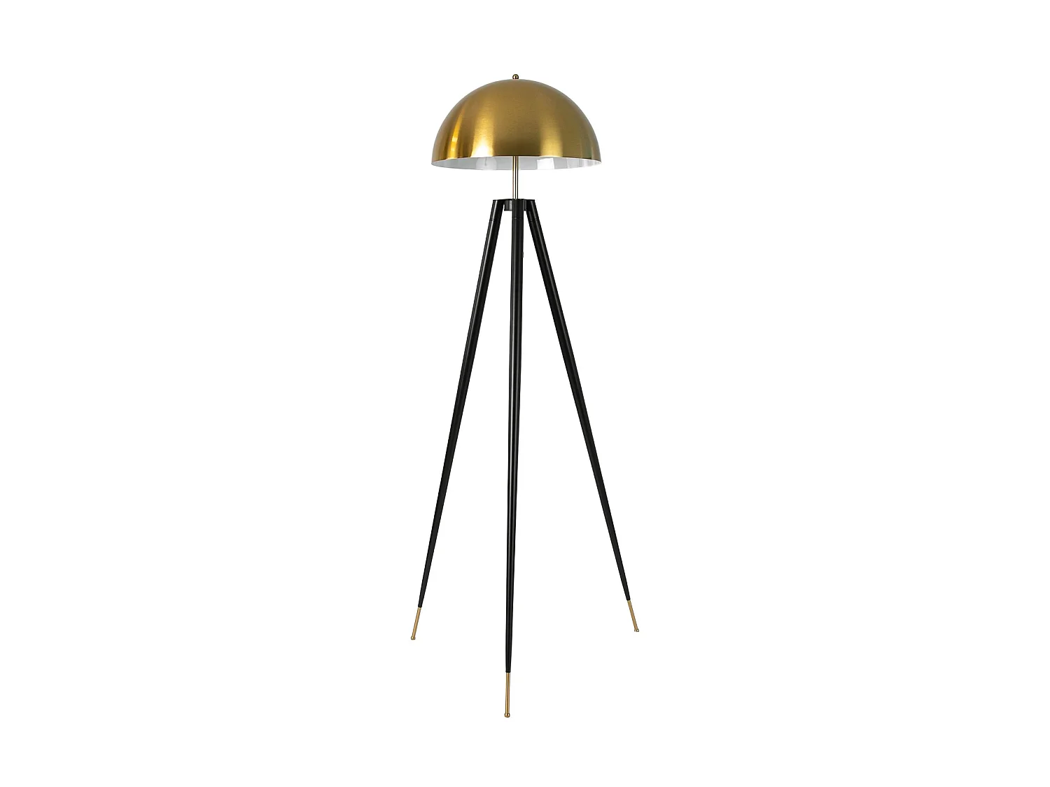 Lampadaire en acier poli doré et acier noir 8100 ANGEL CERDA