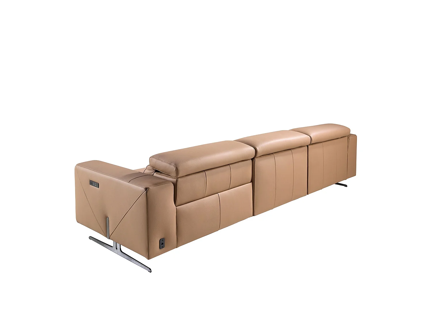 Canapé chaise longue relax gauche en cuir marron 6286 ANGEL CERDA