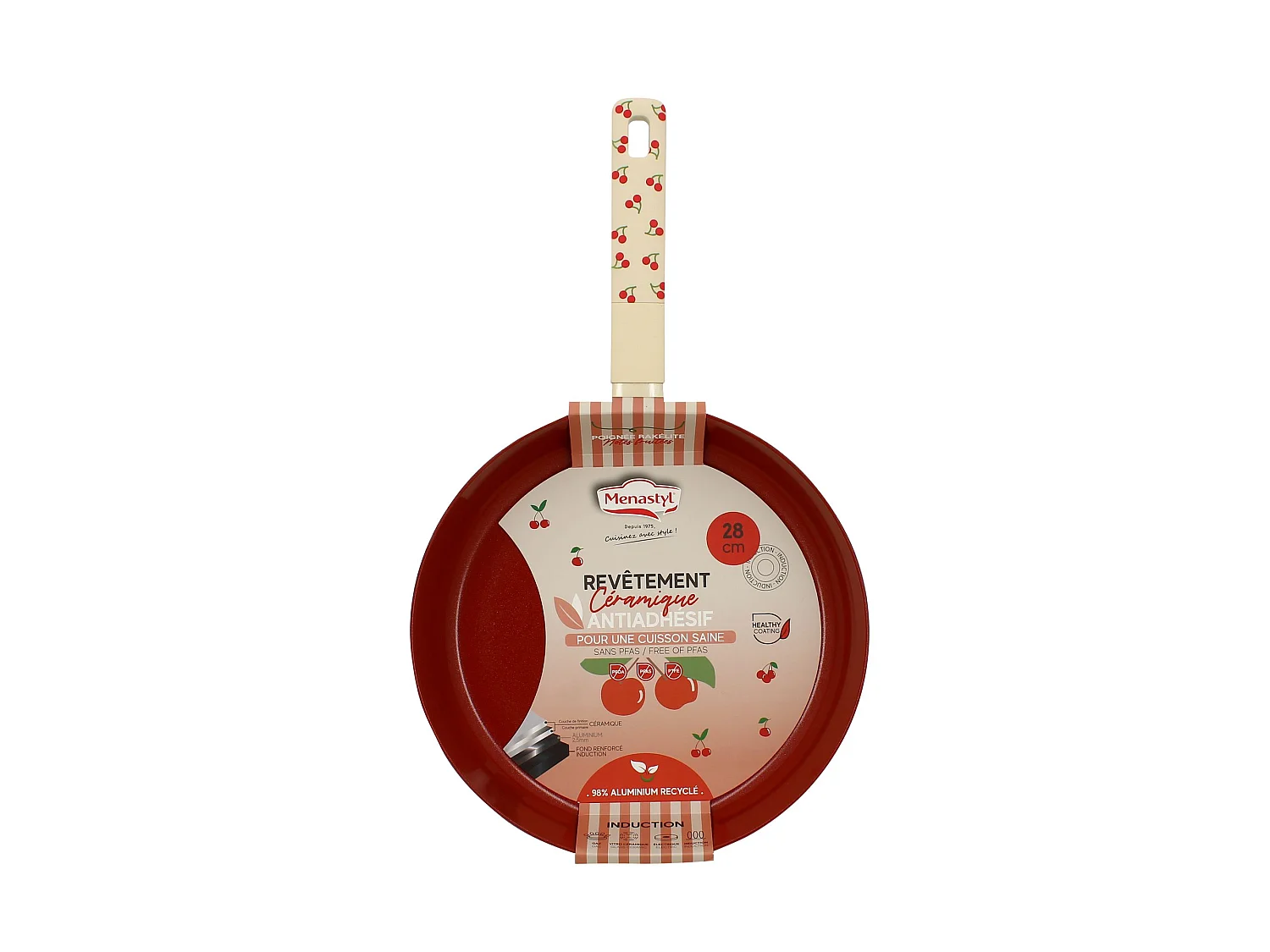 Menastyl - Poêle Cerise 28cm En Aluminium